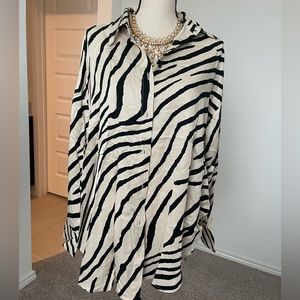 Women long oversized blouse